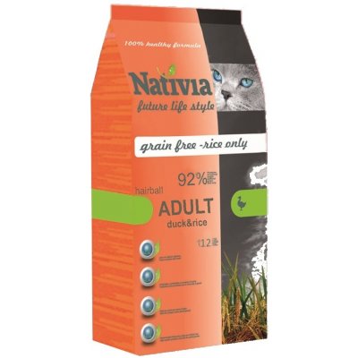 Nativia Adult Hairball Duck&rice 1,5 kg
