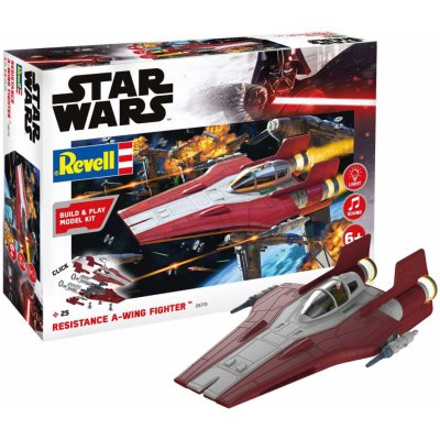 Revell Star Wars Resistance A-wing Fighter červená světelné a zvukové efekty Build & Play SW 06770 1:44 – Zboží Mobilmania