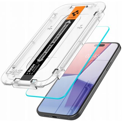 Spigen Glas.TR iPhone 15 Pro 6.1" "EZ FIT" clear tempered glass AGL06898 – Zboží Živě