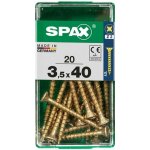 Spax Uni vrut zápust.hlava PZ/Z2 4CUT a plným závitem Yellox 35 x 40 mm 20 ks – Hledejceny.cz