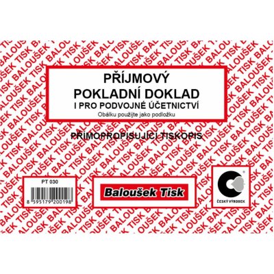 Baloušek PT030 Příjmový pokladní doklad PÚ – Zboží Živě