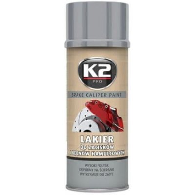 K2 Lak na brzdové třmeny 400 ml stříbrný – Zboží Mobilmania