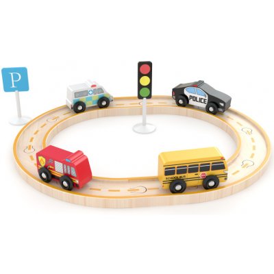 J'adore Hrací set s kolejemi městská vozidla 16 ks – Zbozi.Blesk.cz