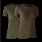 Tričko Deerhunter Basic 2 kusy Adventure Green mel/Brown Leaf mel – Hledejceny.cz