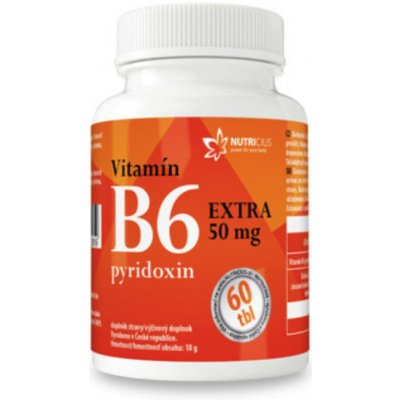Nutricius Vitamín B6 pyridoxin 50 mg extra 60 tablet – Hledejceny.cz