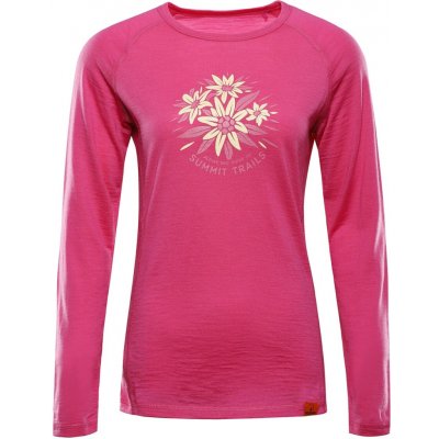 ALPINE PRO - MERENA DÁMSKÉ TRIKO Z MERINO VLNY RŮŽOVÁ – Sleviste.cz