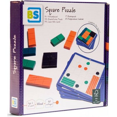 BS Toys Logické puzzle čtverec – Zboží Mobilmania