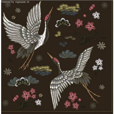 Ubrousek 33x33cm Ptáci na černém – Sleviste.cz