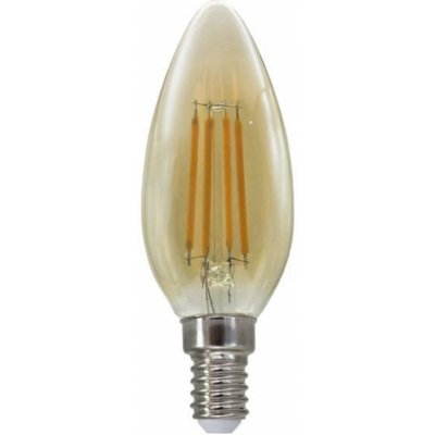ACA Lighting LED FILAMENT E14 DIM C35 jantar 5W 2700K 230V 620lm RA80 FLAM5WWDIMAM – Zboží Mobilmania