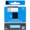 Barvící pásky PRINTLINE kompatibilní páska s DYMO, 45014, S0720540,12mm, 7m, modrý tisk/bílý podklad, D1 PLTD08