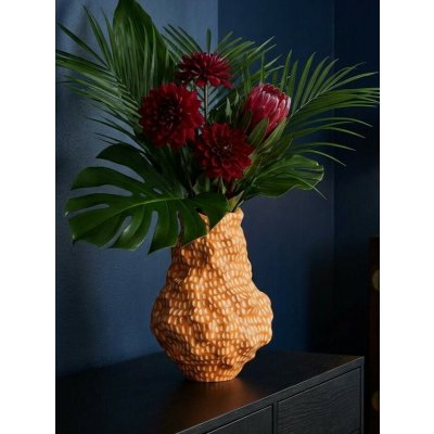 Oranžová porcelánová váza z kaolinu s 3D strukturou 33 cm - Elia – Hledejceny.cz