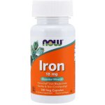 NOW Iron Bisglycinate železo chelát Ferrochel 18 mg x 120 rostlinných kapslí – Zboží Mobilmania