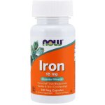 NOW Foods Iron Bisglycinate chelát 18mg 120 kapslí – Hledejceny.cz