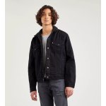 Levi's Sherpa Trucker pánská džínová bunda s beránkem 16365-0100 černá – Zboží Dáma