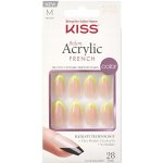 KISS Nalepovací nehty Salon Acrylic French Color Hype 28 ks – Sleviste.cz