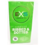 EXS Comfy Fit Ribbed and Dotted Condoms 12 ks – Zboží Dáma