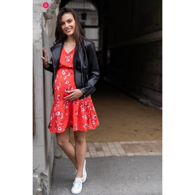 Těhotenské kojící šaty Lovely Dress Coral SS – Sleviste.cz