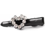 Kovová pinetka do vlasů s ozdobou černá – Zboží Dáma
