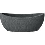 Scheurich Květináč Jardiniere Wave Globe černá žula 58 x 24 cm – Zboží Mobilmania