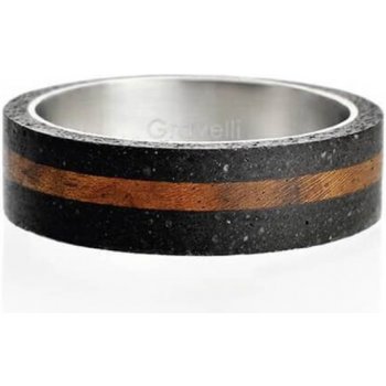 Gravelli Betonový prsten antracitový Simple Wood GJRUWOA001