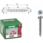 SPAX vruty 4x15mm T-STAR zápustná hlava, plný závit, pozink – Hledejceny.cz