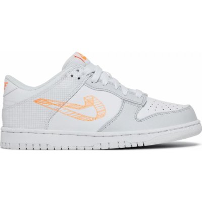 Nike Dunk Low SE 3D Swoosh Pure Platinum Total Orange GS DR0171-100 – Zboží Mobilmania