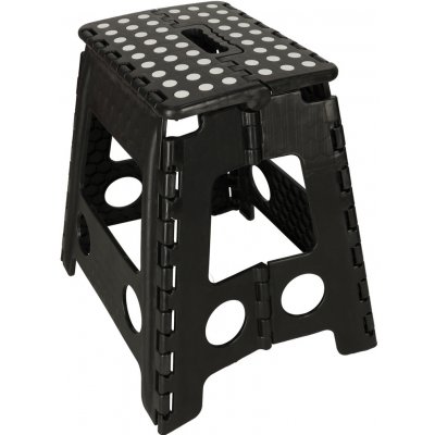 KIK KX4404_3 Protiskluzová skládací stolička vysoká 39 cm černá – Zboží Mobilmania