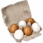 Viga Dřevěné vajíčka v krabičce 6 ks – Zbozi.Blesk.cz