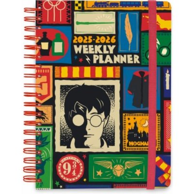 CurePink AEESVA52501 A5 týdenní 2025/2026 Harry Potter – Zboží Živě