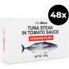 Konzervované ryby GymBeam Steak z tuňáka v rajčatové omáčce 48 x 120 g