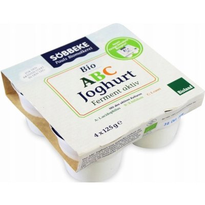 Sobbeke Probiotický jogurt abc 3,8% tuku v mléce bio 4 x 125 g – Zboží Dáma