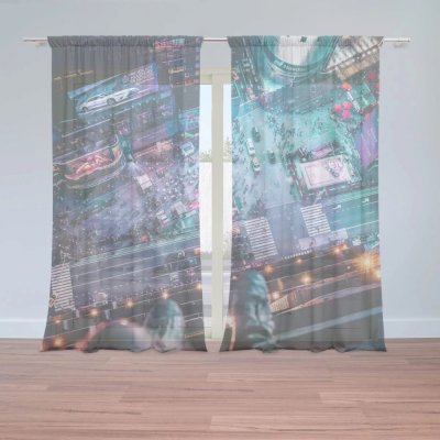 Záclony Pohled z výšky: 2 ks - 150x250 cm - Sablio – Hledejceny.cz