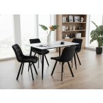 Noela CERAMON 140 bílý + 4x židle BELLA černá – Sleviste.cz