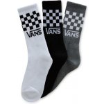 Vans DROP V CLASSIC CHECK CREW SOCK WHITE/BLACK/HEATHERGREY – Zboží Dáma