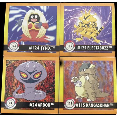 Pokemon Electabuzz Jynx Arbok Kangaskhan Series 1 Sticker Original 1999 artbox – Zboží Dáma