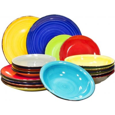 HIT HT-24327112 Jídelní sada talířů Malaga 18 ks – Zboží Dáma