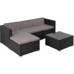 tectake 404786 ratanová sestava lignano černá – Zboží Dáma