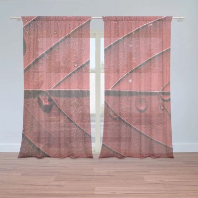 Sablio Záclony Červený list: 2ks 150x250cm – Hledejceny.cz