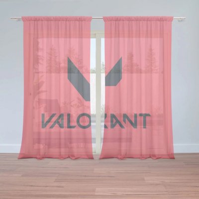 Záclony VALORANT Red: 2 ks - 150x250 cm - Sablio – Hledejceny.cz