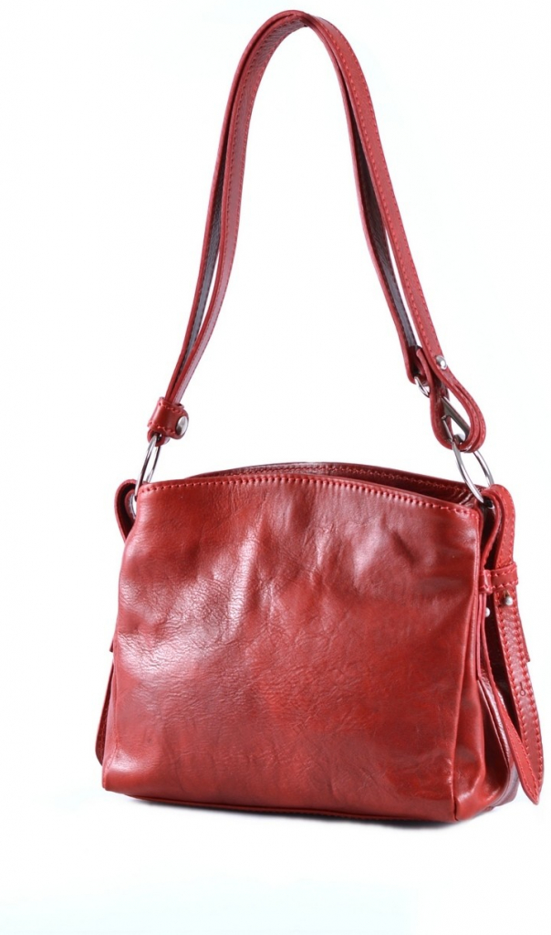 Dámská kožená kabelka Červená 25 x 9 x 22 XT00-CR6569-00TAM