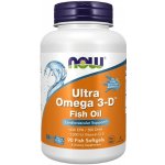 NOW Ultra Omega 3-D 600 EPA + 300 DHA + Vitamin D3 x 90 softgel kapslí – Hledejceny.cz