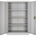 tectake 402482 kovová archivační skříň na spisy 4 přihrádky 140 x 90 x 40 cm - šedá – Zboží Živě