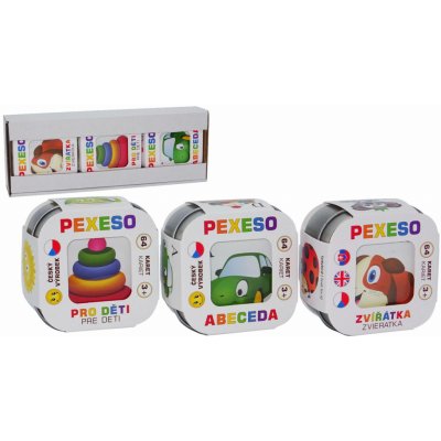 Pexeso 3ks Abeceda Zvířátka Pro děti společenská hra v krabičce 8x21x4cm Hmaťák – Zbozi.Blesk.cz
