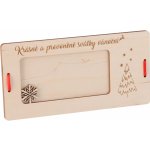 ČistéDřevo Vánoční kapsa na peníze Krásné svátky – Zboží Dáma