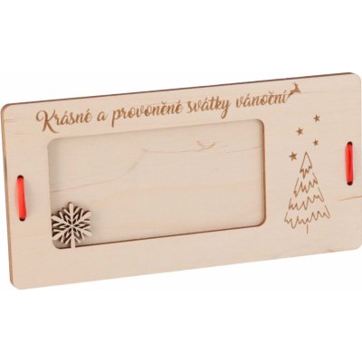 ČistéDřevo Vánoční kapsa na peníze Krásné svátky – Zboží Dáma