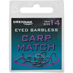 Drennan bez Protihrotu Eyed Carp Match Barbless vel.10 10ks – Zboží Dáma