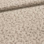 Směsové plátno F-6245 šedé popínavé rostliny na režné, š.140cm (látka v metráži) – Zboží Mobilmania