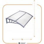 Springos Polyroof 120x75 cm šedá/transparentní – Sleviste.cz