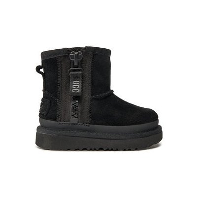 Ugg Boty T Classic Mini Ziper Tape Logo 1143699T Černá