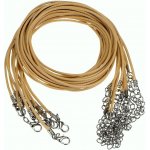 Splétaná šňůrka s karabinkou 45 cm Barva: Béžová – Sleviste.cz